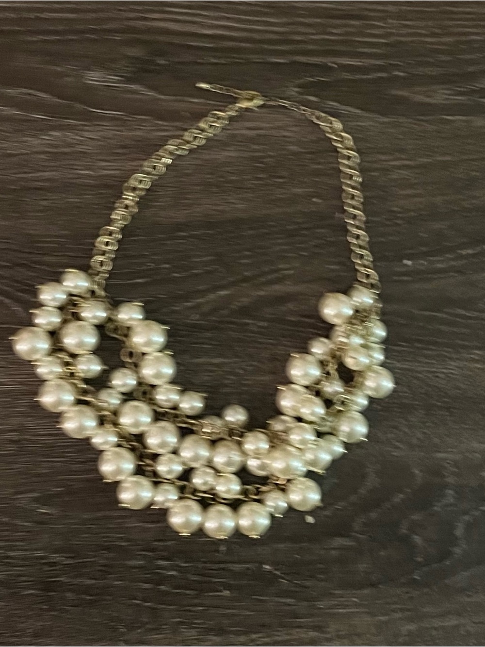 Park Lane Gold-Tone Multi-Strand Pearl Cluster Necklace